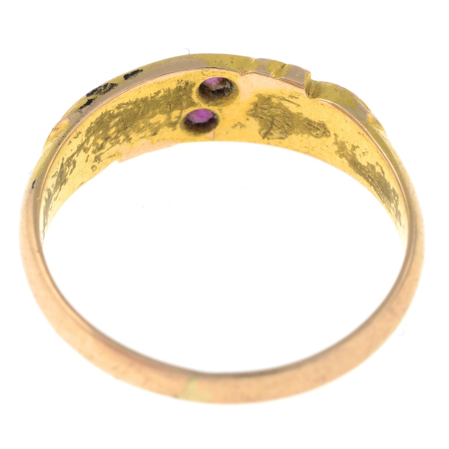 Early 20th century 15ct gold ruby & diamond ring - Image 2 of 2