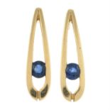 Sapphire accent earrings