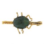 Late 19th century scarab beetle brooch