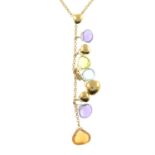 18ct gold amethyst, citrine & topaz necklace, by Marco Bicego