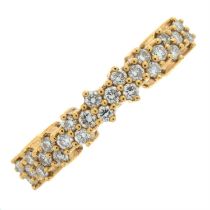 18ct gold diamond half eternity ring