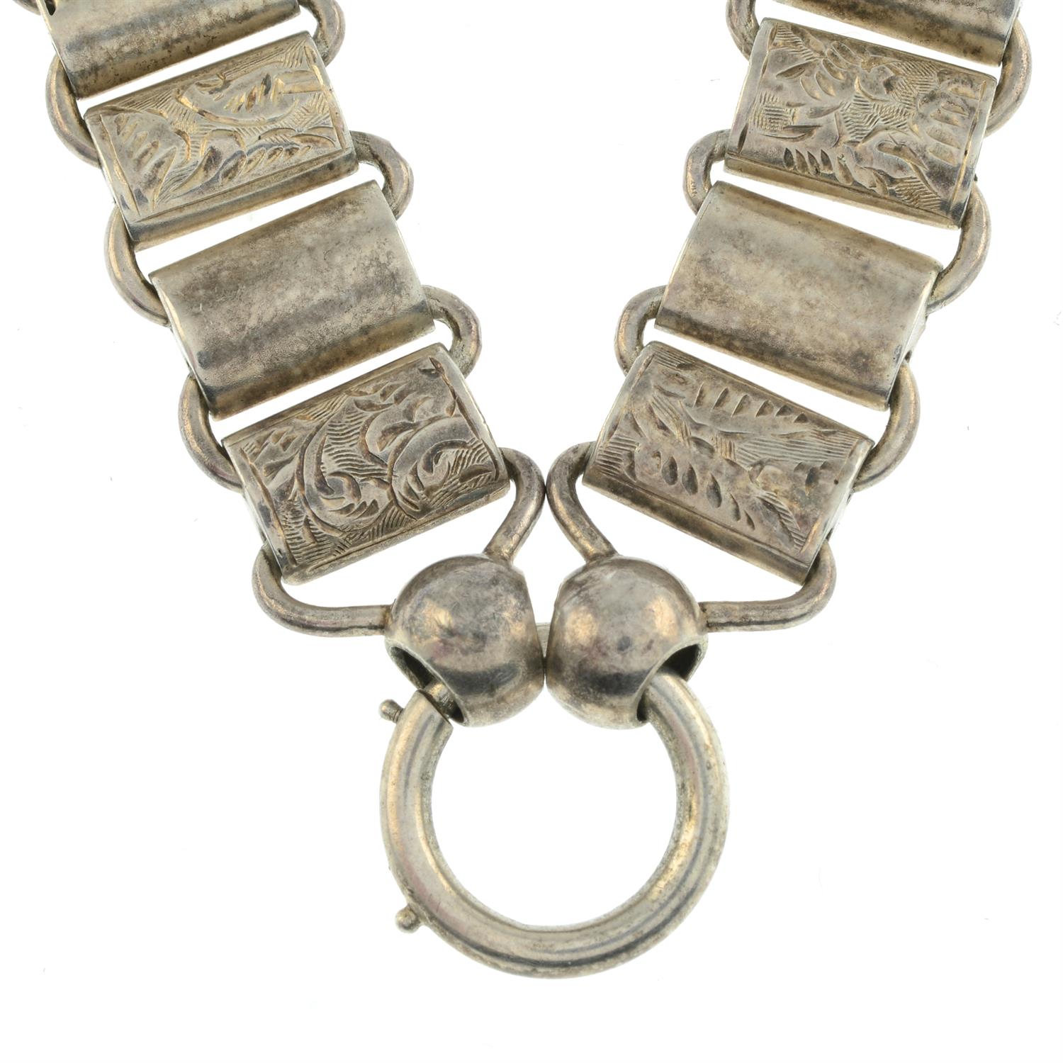 Victorian silver collar necklace - Image 2 of 2