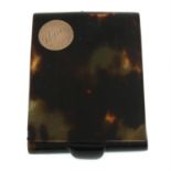 Early 20th century tortoiseshell vesta case