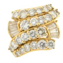 Vari-cut diamond dress ring