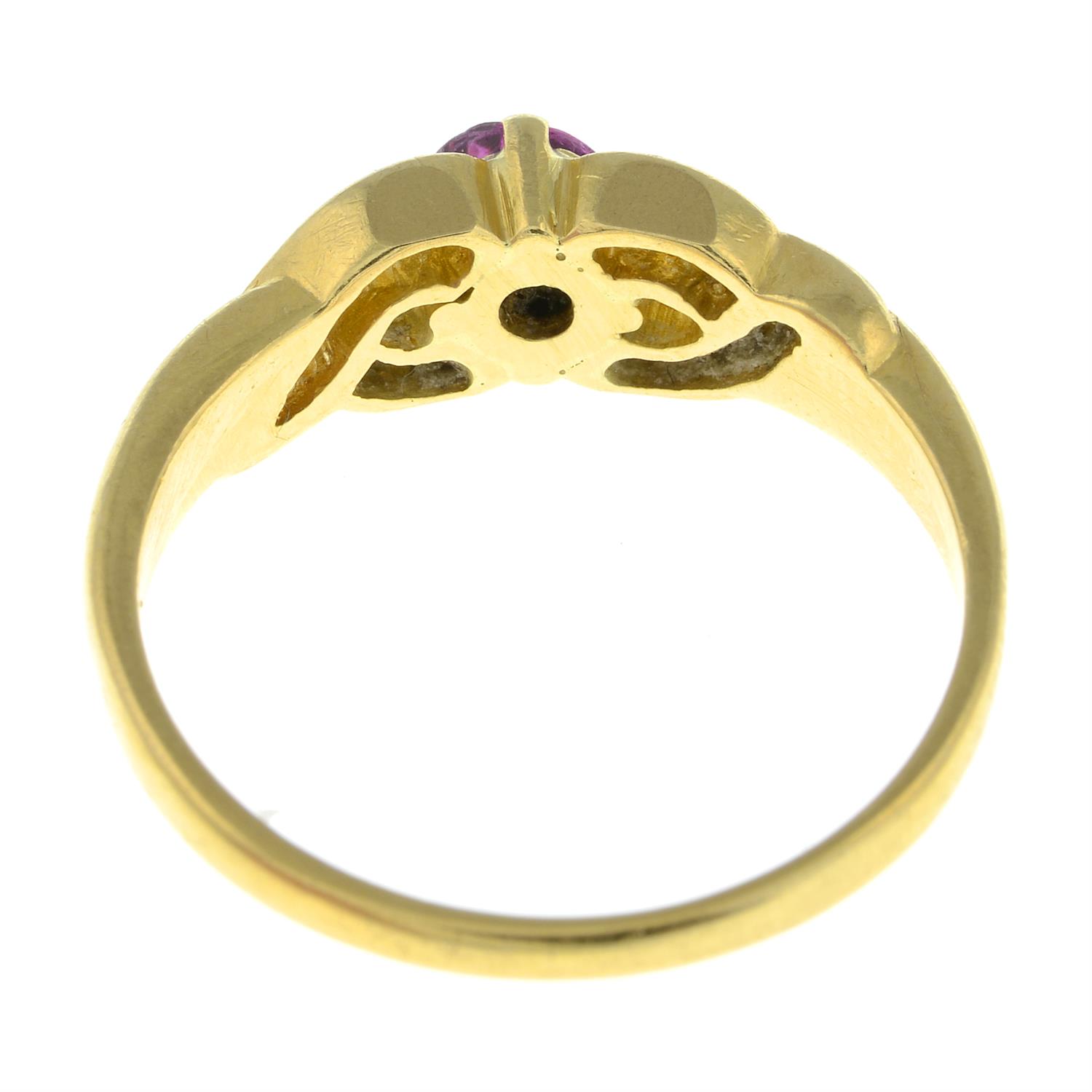 18ct gold ruby and diamond ring - Image 2 of 2