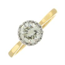18ct diamond single-stone ring