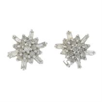 Diamond cluster earrings