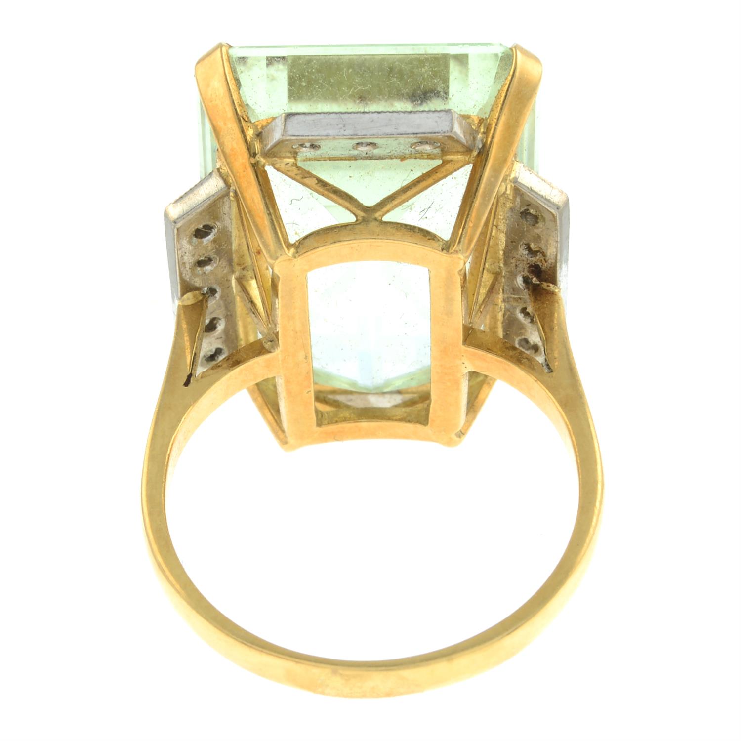 18ct gold prasiolite and diamond cocktail ring - Image 2 of 2