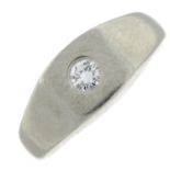 Diamond signet ring