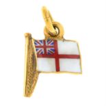 9ct gold and enamel England flag penadnt