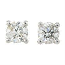 Diamond stud earrings