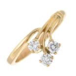 Diamond floral dress ring