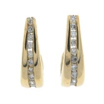 9ct gold diamond earrings