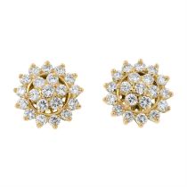 Diamond cluster earrings