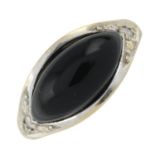 Onyx & diamond dress ring