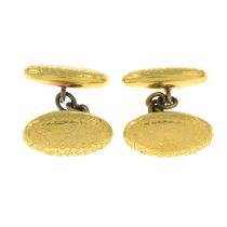 Victorian 15ct gold cufflinks