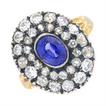 Sapphire & diamond ring.