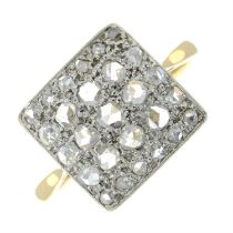 Mid 20th century gold diamond dress ring