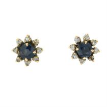 Sapphire & diamond earrings.