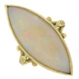Opal navette ring