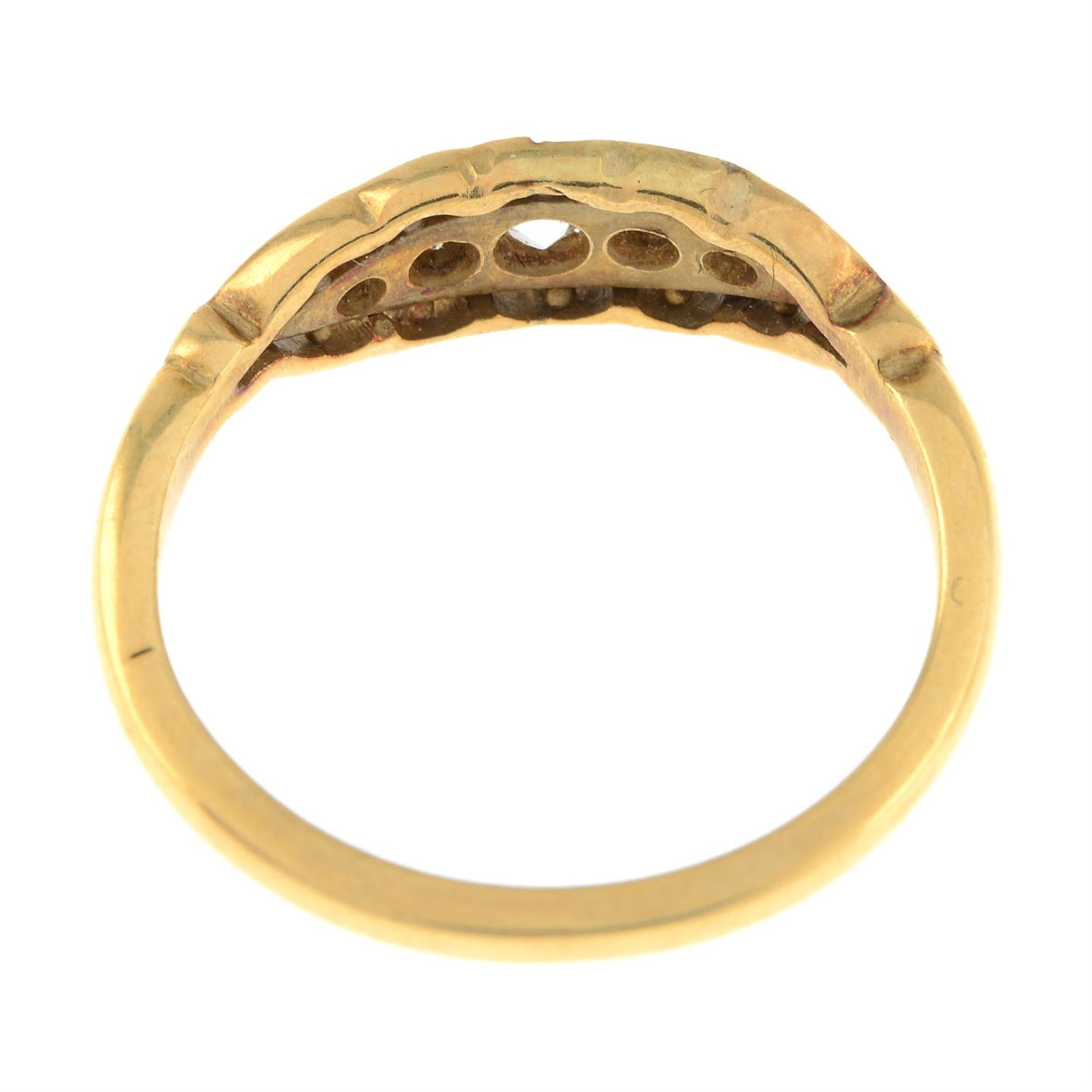 Early 20th century old-cut diamond five-stone ring. - Bild 2 aus 2