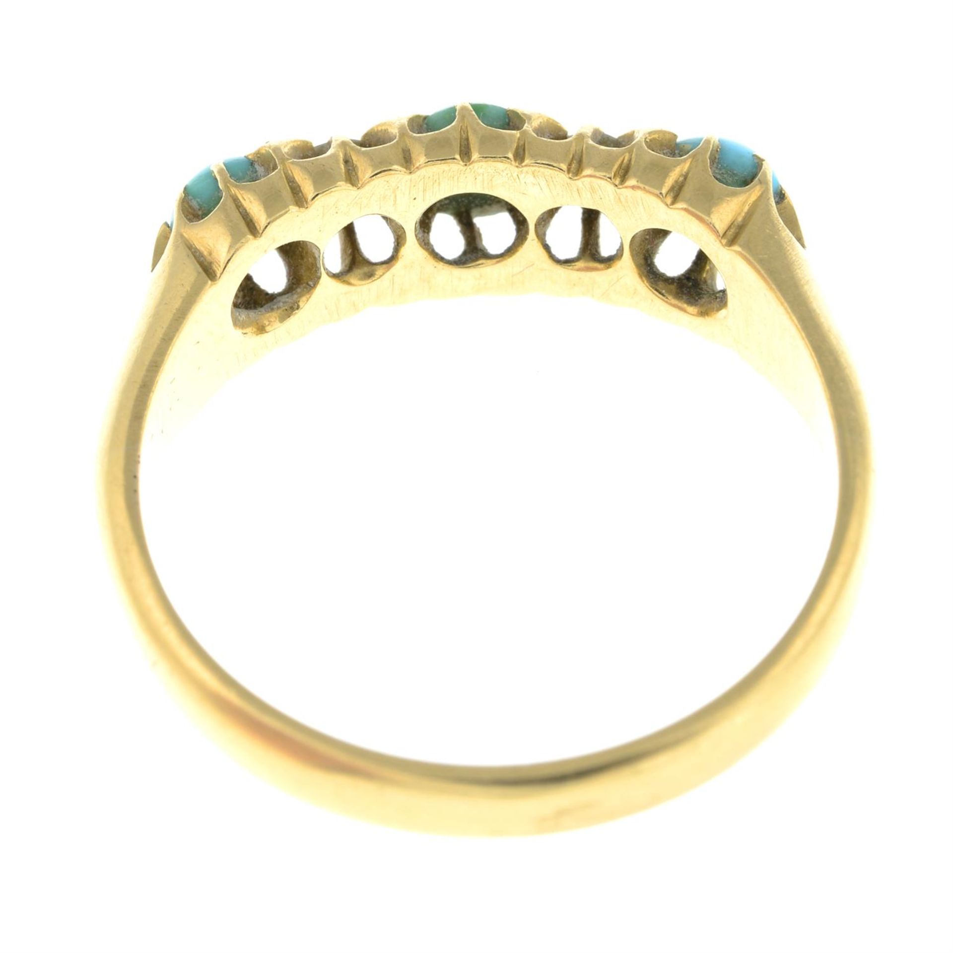 Late Victorian turquoise & diamond ring. - Image 2 of 2