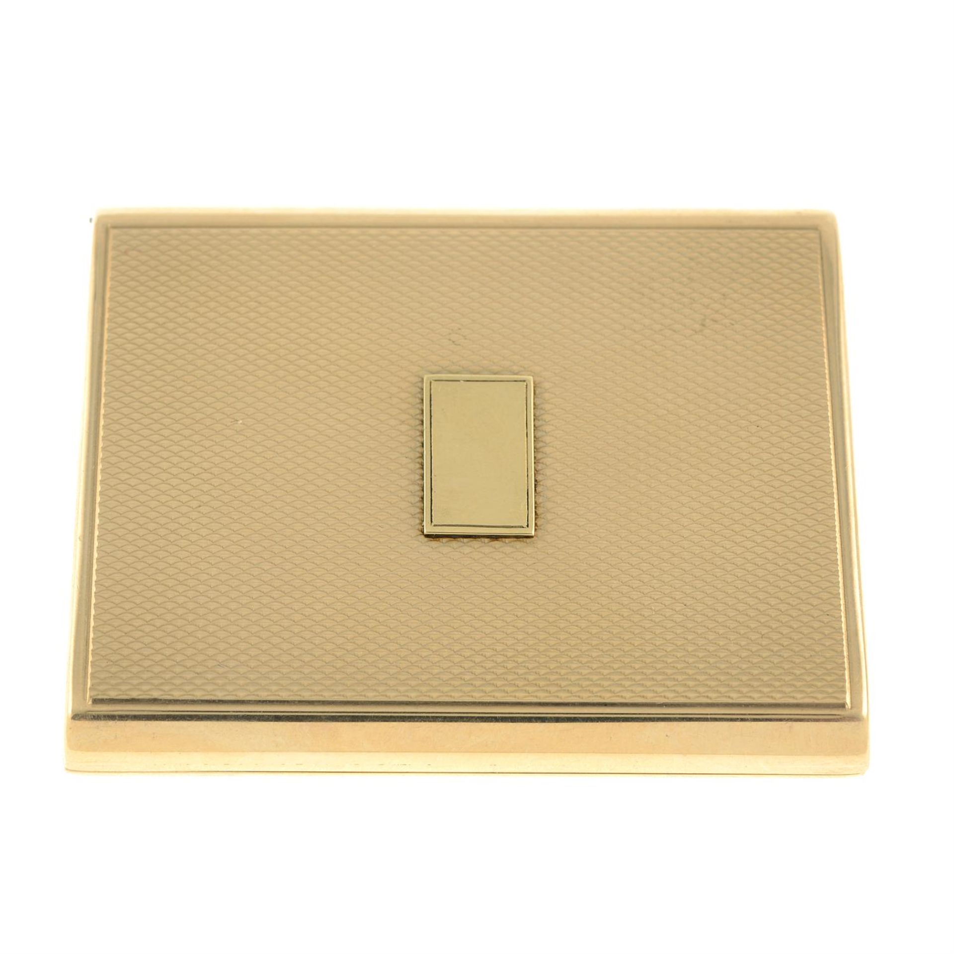 'slide action' 9ct gold vesta case, by Asprey.