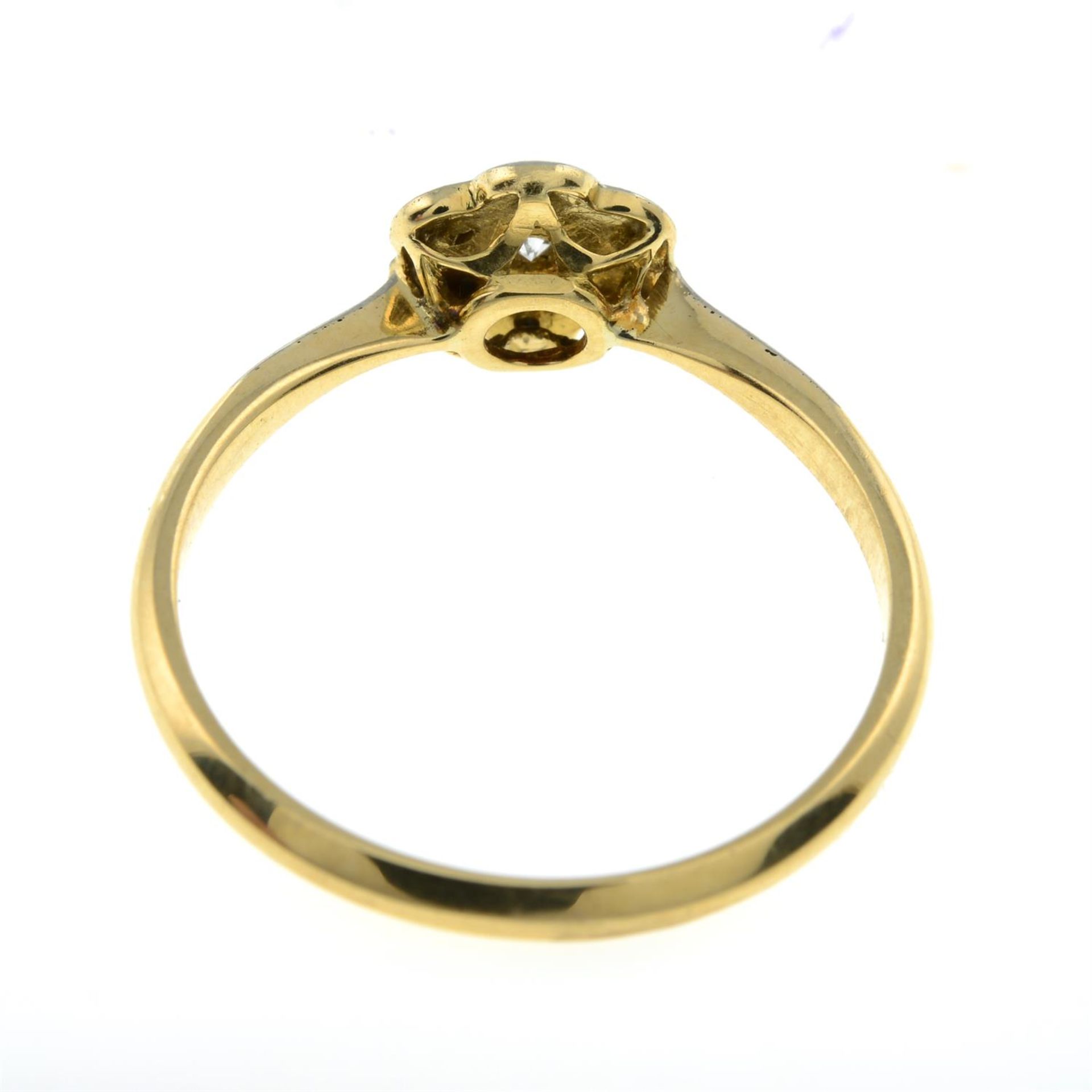 18ct gold mid 20th century diamond ring - Bild 2 aus 2