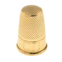 Early 20th century gold thimble.