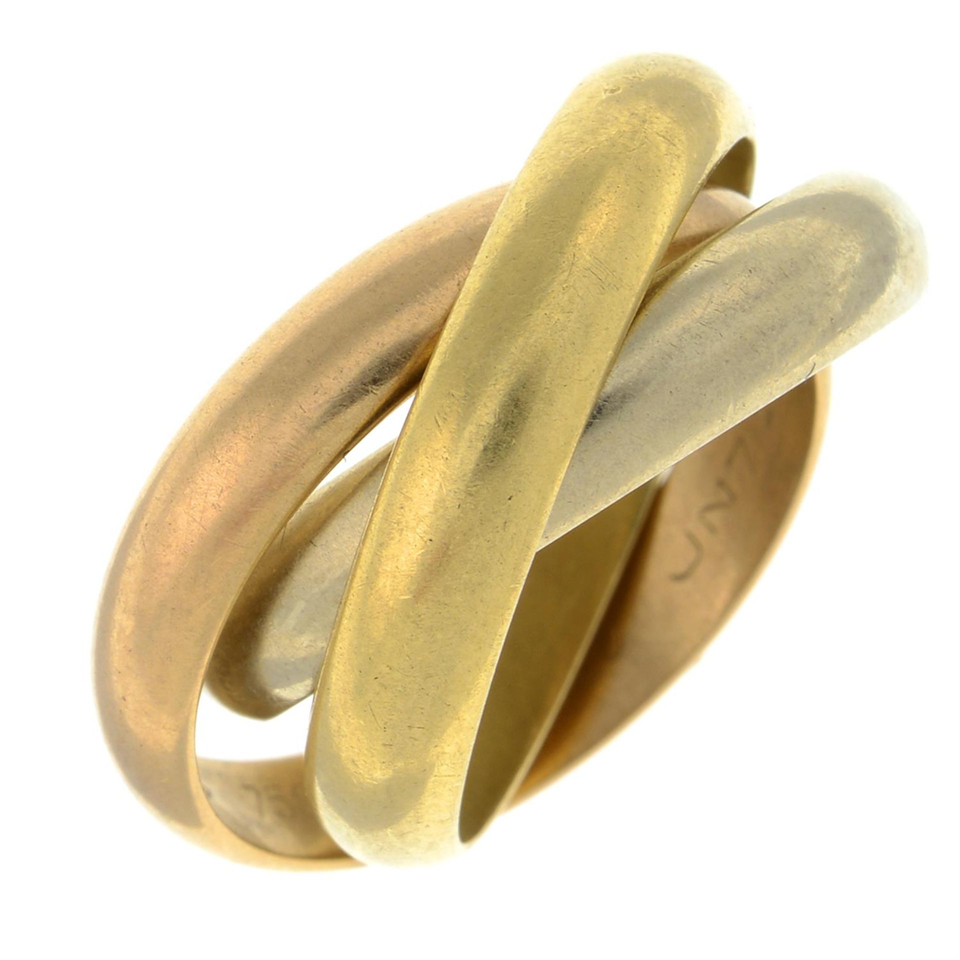 Tri-colour 'Trinity' ring, Cartier.