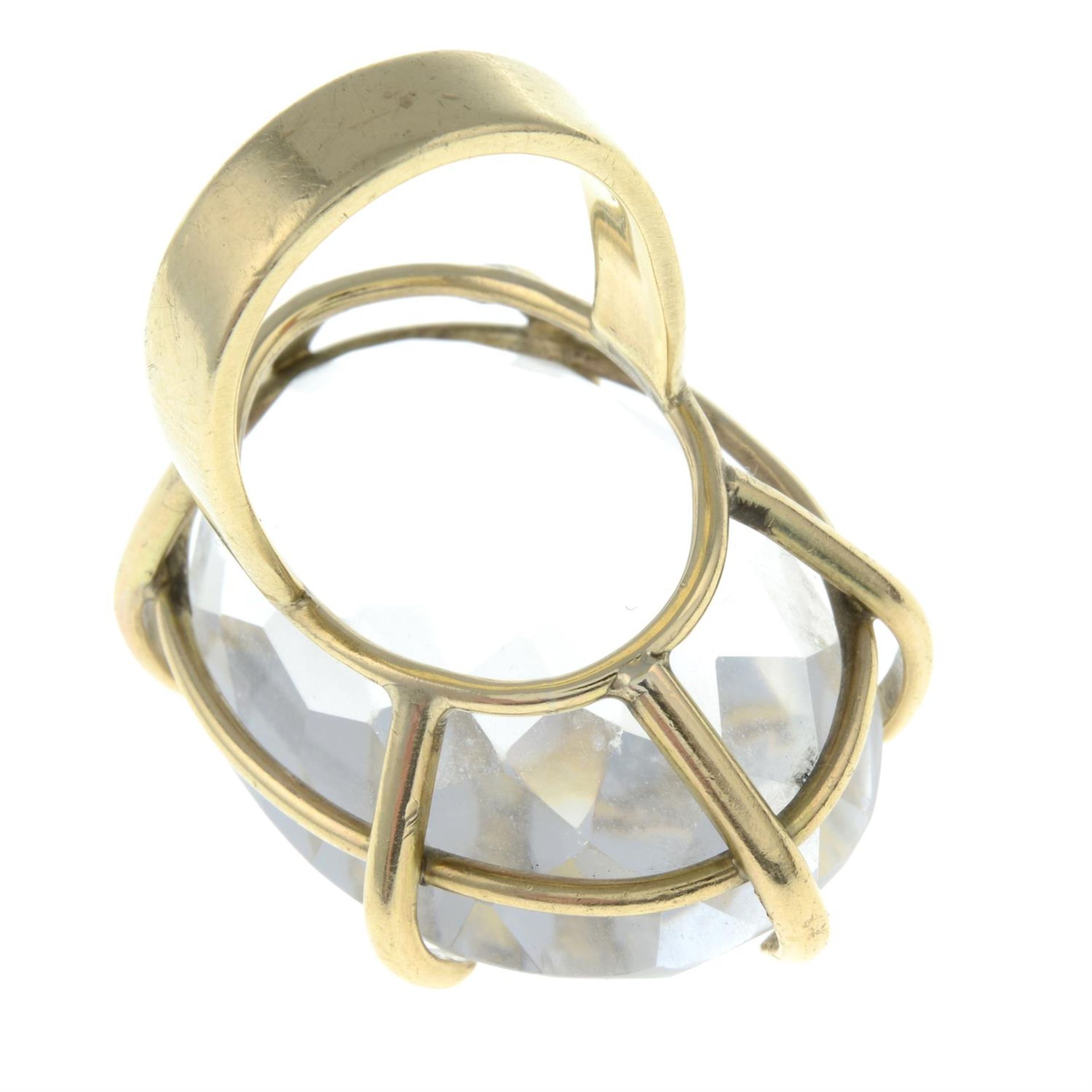 9ct gold quartz single-stone ring. - Bild 2 aus 2