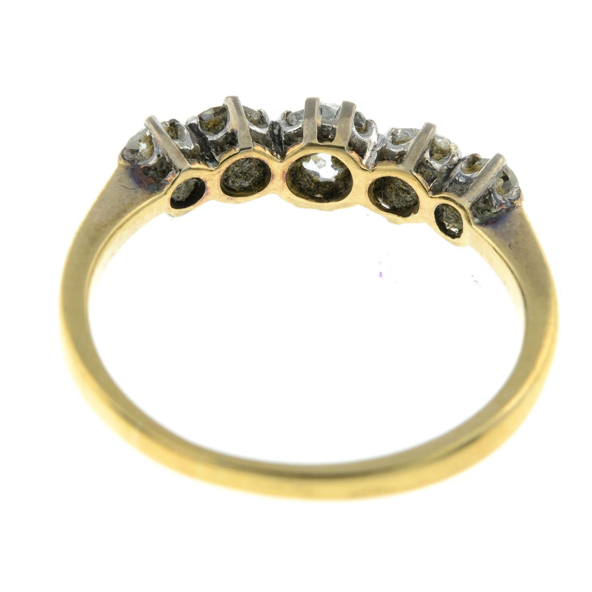 Early 20th century 18ct gold & platinum old-cut diamond ring. - Image 2 of 2