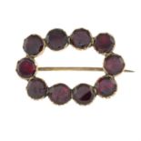 Georgian garnet brooch.