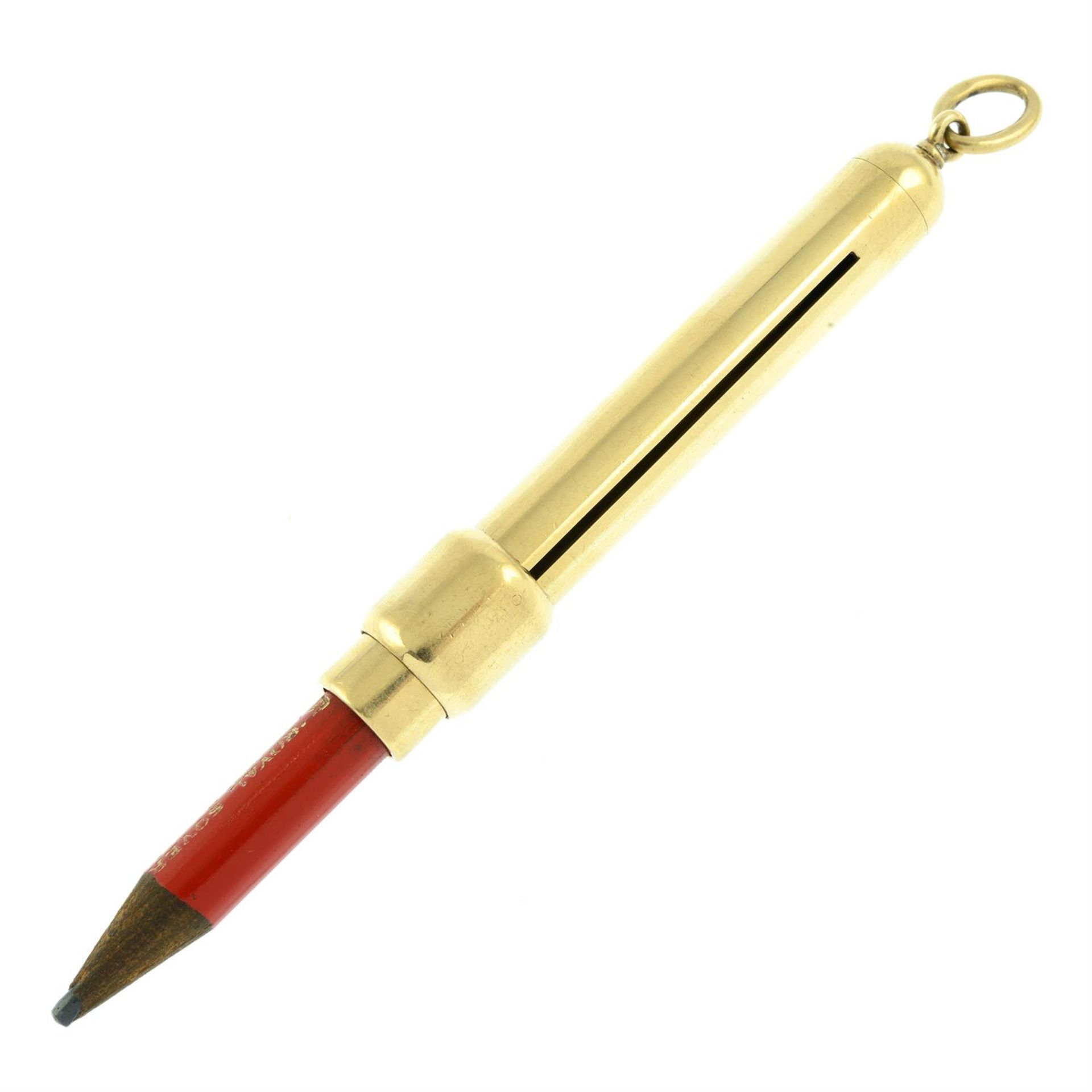 9ct gold retractable pencil, by Sampson Mordan & Co.