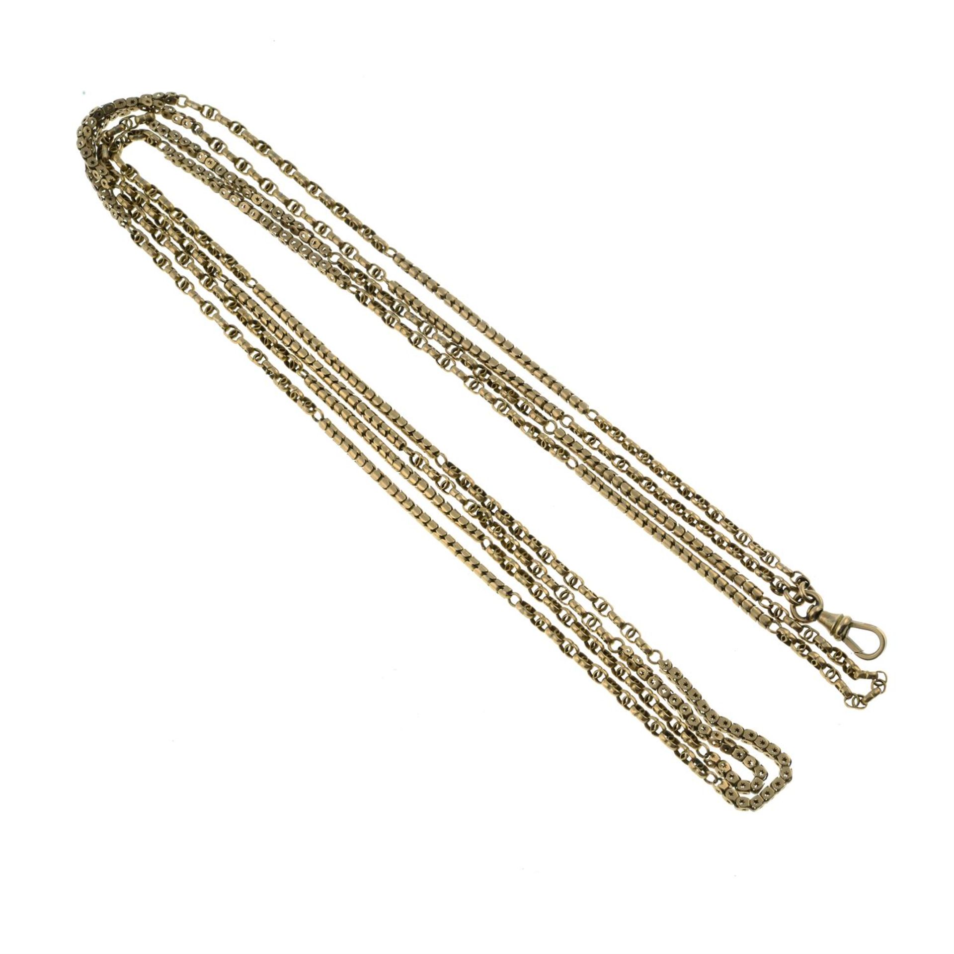 Early 20th century longuard chain. - Bild 2 aus 2