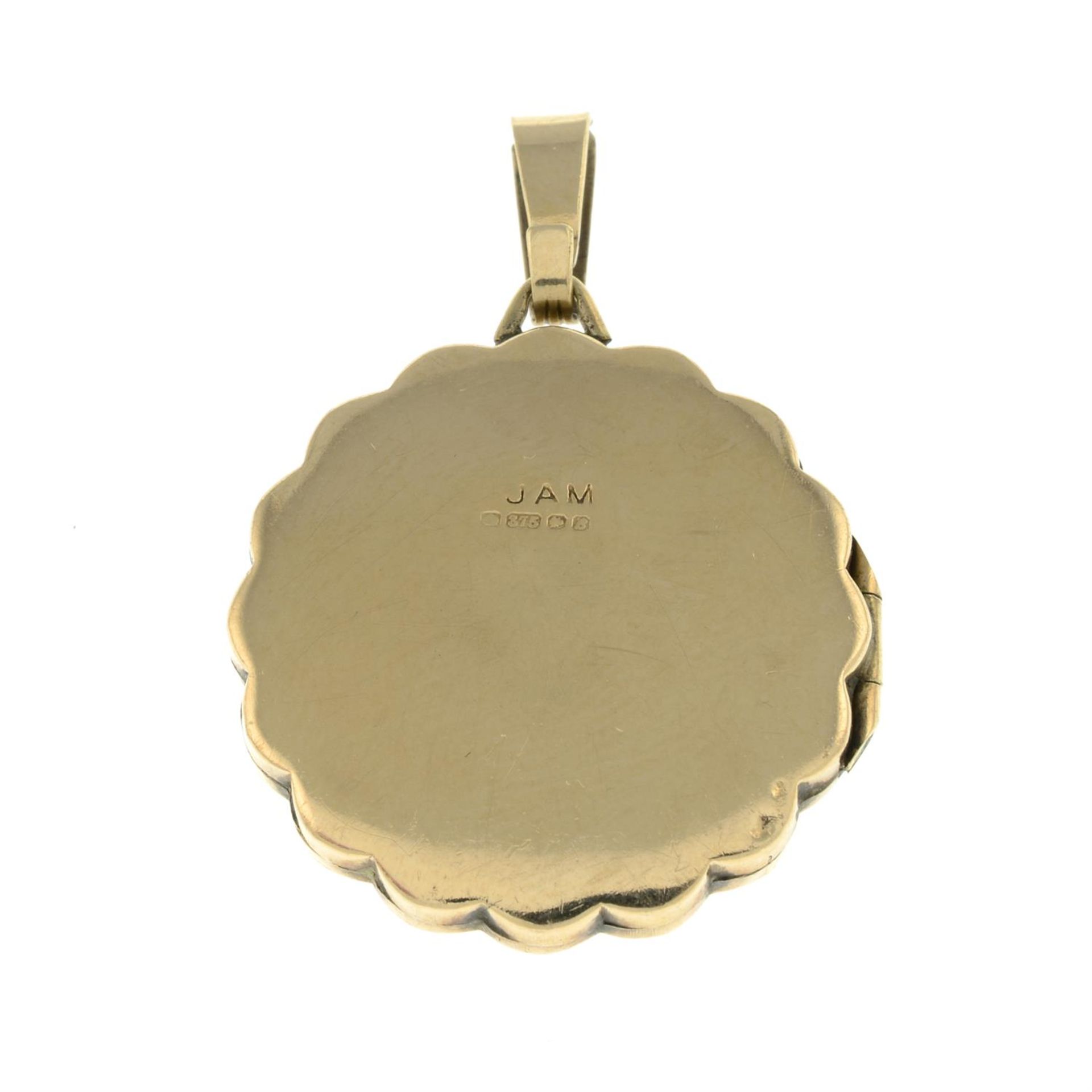 9ct gold locket pendant - Image 2 of 2