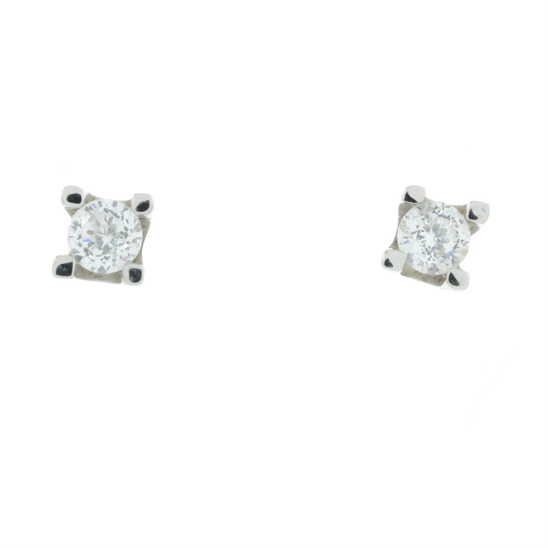 18ct gold diamond earrings.
