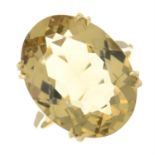 9ct gold citrine single-stone ring