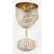 A Chinese export silver goblet, by Wang Hing & Co.