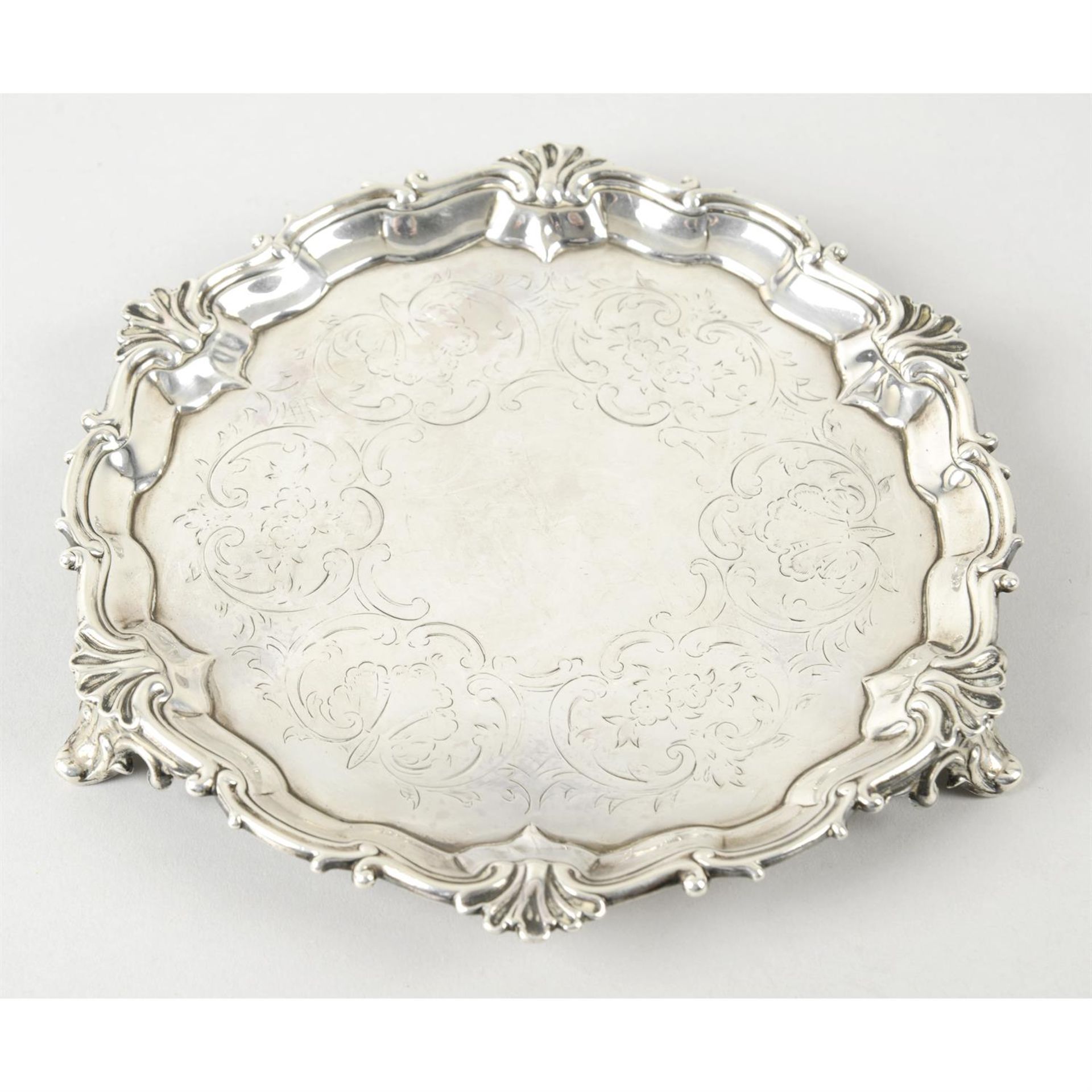 A mid-Victorian silver small salver.