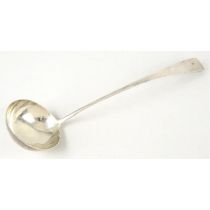 A George III Scottish provincial silver soup ladle.