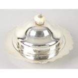 A 1930's silver muffin dish, by Walker & Hall.