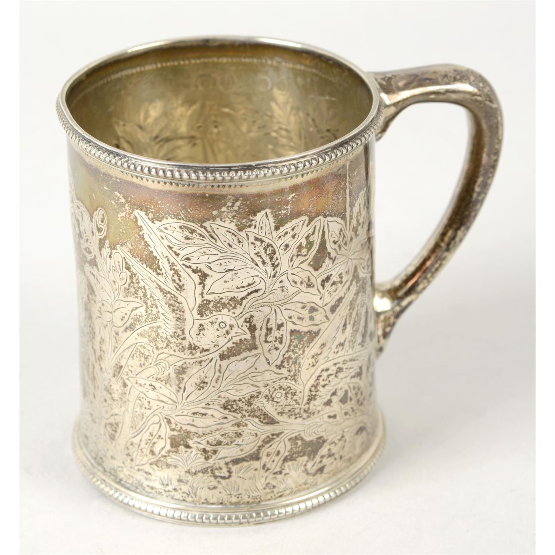 A Victorian Scottish silver christening mug.