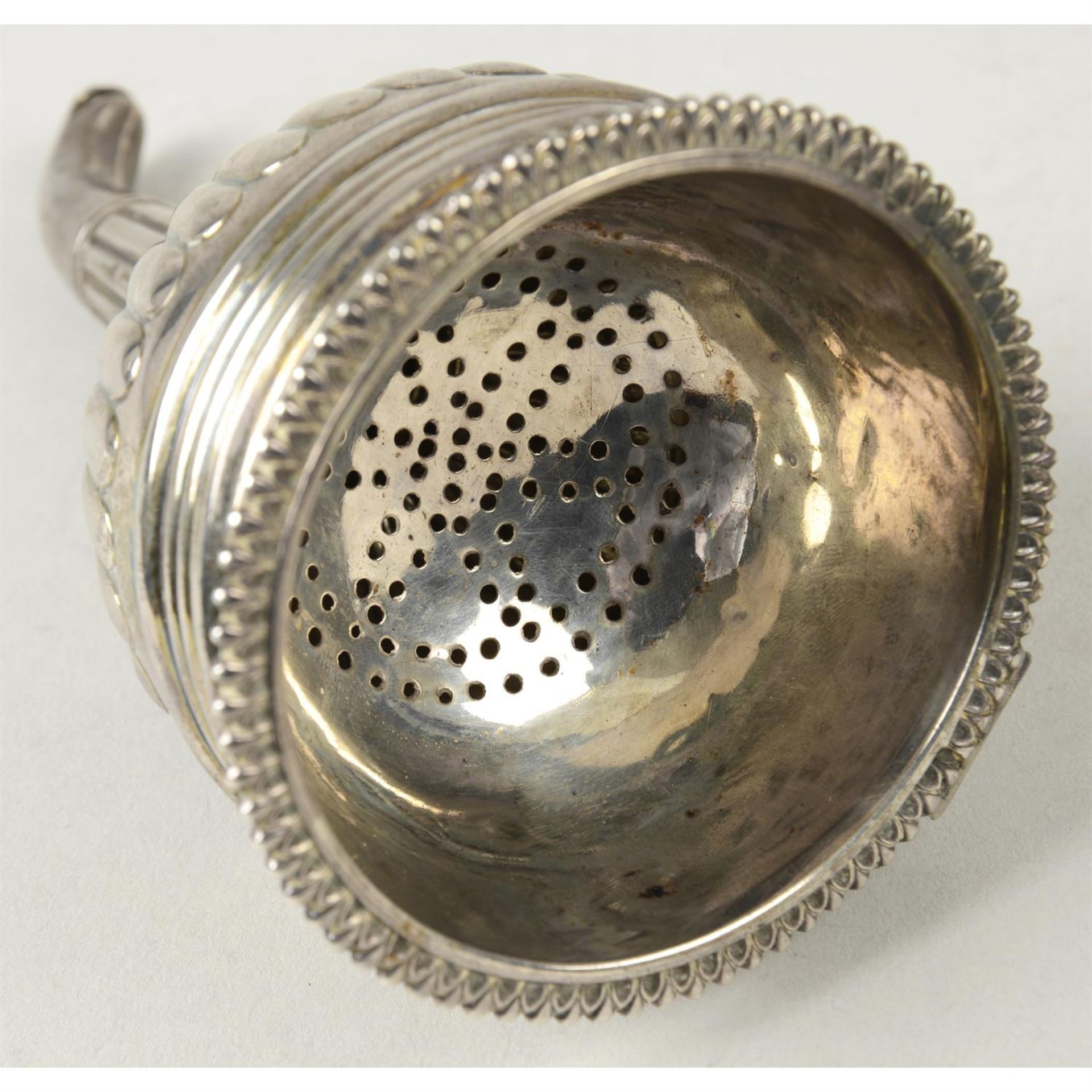 A George III silver wine funnel. - Image 2 of 3