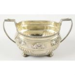 A George III silver twin-handled bowl.