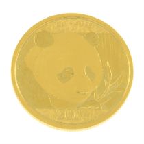 China, People’s Republic, fine gold proof Panda 200-Yuan 2018.