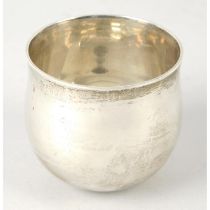 A modern silver tumbler cup.