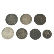 A quantity of coins to include George II & Victoria Halfcrowns. (lot).