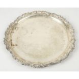 A late Victorian silver salver.