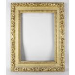 A gilt frame, together with a gilt framed mirror.